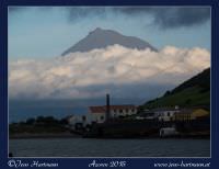 Blick von Horta auf den Vulkan Pico